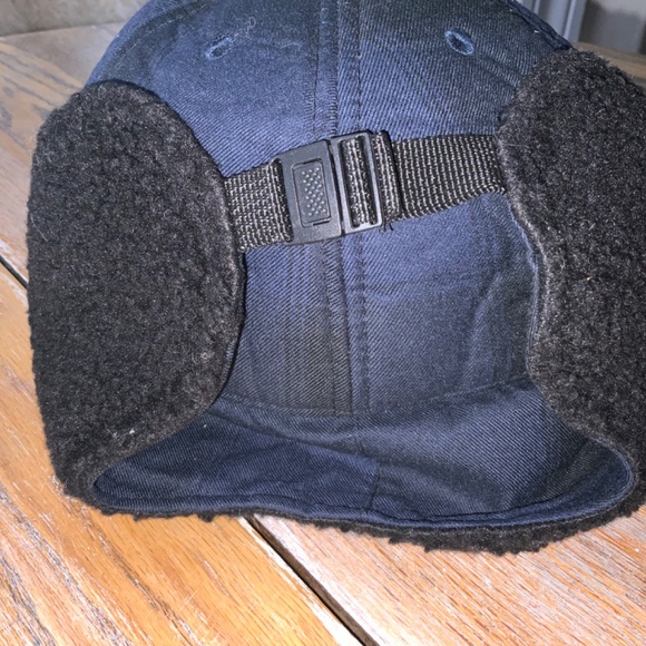 FLYLOW GEAR  walleye plaid blue black hat/ear flaps/S/M - Picture 2 of 4